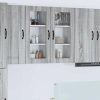 Keukenkast aan de muur met plank Grijs Sonoma 40 x 31 x 80 cm Keukenkast aan de muur met plank Grijs Sonoma 40 x 31 x 80 cm
