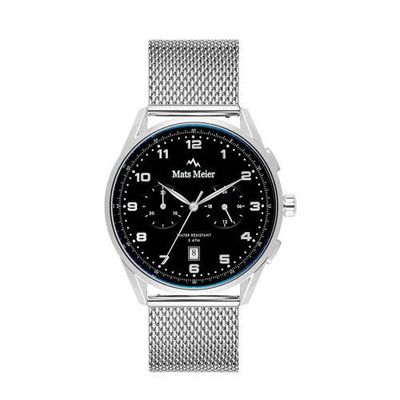 Mats Meier Mont Vélan Chrono horloge MM10003 zilver Mats Meier Mont Vélan Chrono horloge MM10003 zilver