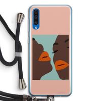Orange lips: Samsung Galaxy A50 Transparant Hoesje met koord Orange lips: Samsung Galaxy A50 Transparant Hoesje met koord