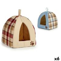 Huisdierbed Mascow 33 x 45 x 33 cm Geruit (6 Stuks)