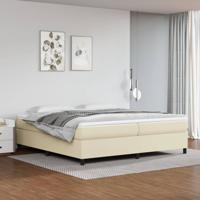 Boxspring bed kunstleer crèmekleurig 200x200 cm