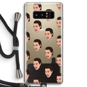 Ugly Cry Call: Samsung Galaxy Note 8 Transparant Hoesje met koord