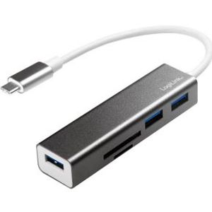 LogiLink UA0305 USB hub 3x USB A 1x kaartlezer