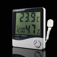 3.8 inch LCD digitale temperatuur & vochtigheid Meter met klok / kalender (HTC-2)