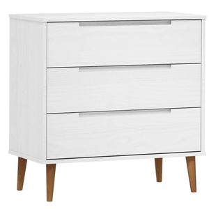 The Living Store MOLDE Ladekast - 80 x 40 x 80 cm - Massief grenenhout met uv-vernis