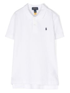 POLO RALPH LAUREN KIDS polo à logo brodé - Blanc