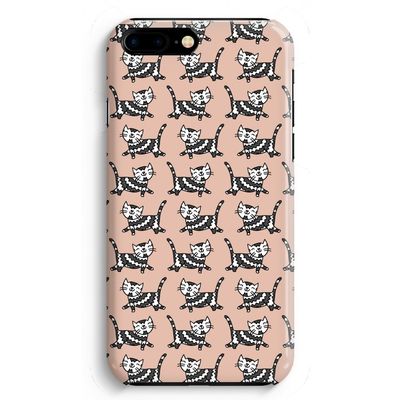 Zwarte poes: iPhone 8 Plus Volledig Geprint Hoesje
