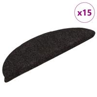 VidaXL Trapmatten zelfklevend 15 st 65x21x4 cm naaldvilt donkerbruin