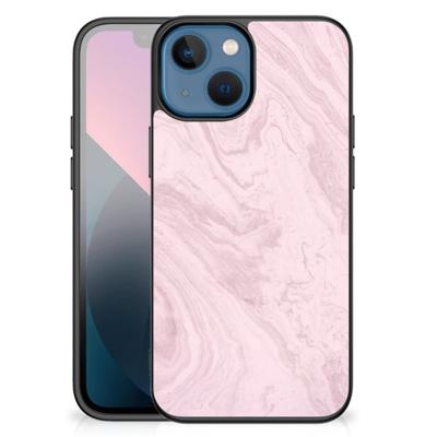 Apple iPhone 13 mini Marmeren Print Telefoonhoesje Marble Pink - Origineel Cadeau Vriendin