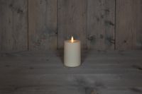 Buitenkaars bewegende vlam 8x13cm ivoor 2xc (500h) met timer - Annas collection