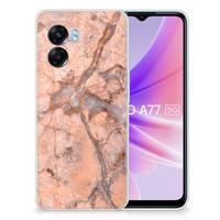 OPPO A77 | A57 5G | TPU | Siliconen hoesje | Marmer Oranje