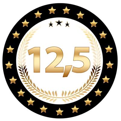 Bierviltjes 12,5 - 100x stuks - zwart/goud - luxe - verjaardag/jubilea - feestartikelen