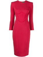 Elisabetta Franchi robe bustier à coupe mi-longue - Rouge