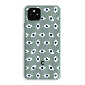 Eyes pattern: Google Pixel 5a 5G Transparant Hoesje