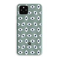 Eyes pattern: Google Pixel 5a 5G Transparant Hoesje