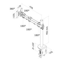 Neomounts FPMA-D960 Monitorarm Zwart - thumbnail