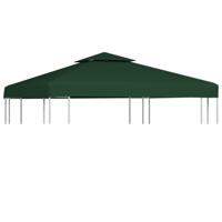 VidaXL Vervangend tentdoek prieel 310 g/m² 3x3 m groen