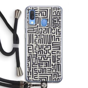 Moroccan Print: Samsung Galaxy A40 Transparant Hoesje met koord