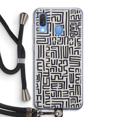 Moroccan Print: Samsung Galaxy A40 Transparant Hoesje met koord