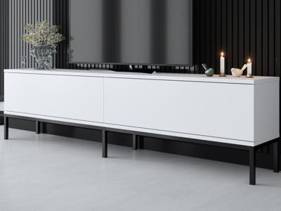Tv-meubel LODINO 2 deuren wit/zwart