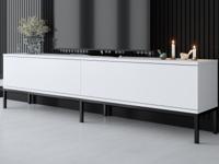Tv-meubel LODINO 2 deuren wit/zwart