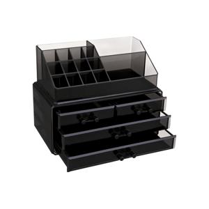 Make-up organizer zwart transparant