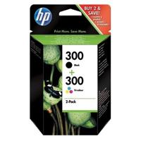 HP 300 originele zwarte/drie-kleuren inktcartridges, 2-pack
