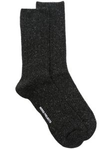 Norse Projects chaussettes en maille mouchetée - Gris