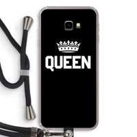 Queen zwart: Samsung Galaxy J4 Plus Transparant Hoesje met koord Queen zwart: Samsung Galaxy J4 Plus Transparant Hoesje met koord