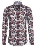 Marshall Denim - Italiaans Overhemd Heren - Hoge Kraag - Print - Moda Italia