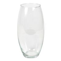 Bloemenvaas/vazen van transparant glas 37 x 17 cm   -