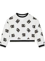 Dolce & Gabbana Kids sweat à logo DG - Blanc