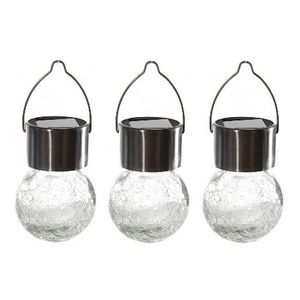 3x Solar party verlichting hanger voor buiten 13 cm