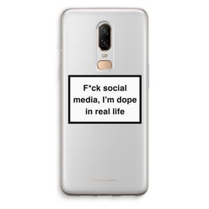 I'm dope: OnePlus 6 Transparant Hoesje