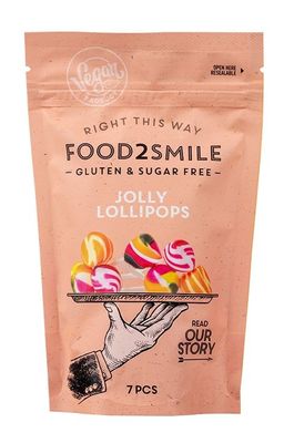 Food2Smile Jolly lollipops suikervrij glutenvrij lactosevrij (7 st)