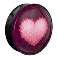 Double Flared Plug met Heart "Erotica" Design Acryl Tunnels & Plugs