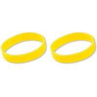 10x Gele armbandjes van rubber   -