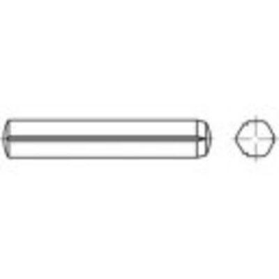 TOOLCRAFT TO-5378550 Cilindrische kerfstift 6 mm RVS A1 100 stuk(s)