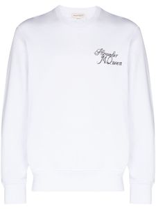 Alexander McQueen sweat à logo imprimé - Blanc