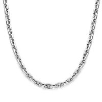 Ketting Paperclipschakel Ronde Buis-Springslot zilver 8,6 mm 43-47 cm - thumbnail