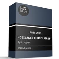 Splittopper Hoeslaken Katoen Dubbel Jersey 190x200 Cm Ademend Presence - Dekbed-Discounter.nl