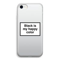 Black is my happy color: iPhone SE 2020 Transparant Hoesje