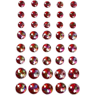 Vivi Gade Strasstenen, afm 6+8+10 mm, rood, 40 stuk/ 1 doos