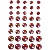 Vivi Gade Strasstenen, afm 6+8+10 mm, rood, 40 stuk/ 1 doos