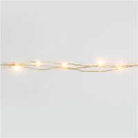 Micro 20 lamp LED verlichting goud op batterijen   - - thumbnail