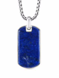 David Yurman collier en argent sterling à pendentif orné de lapis-lazuli