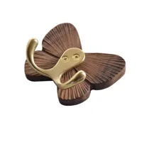 RetroButterfly Zwart Walnoot Wandhaken RetroButterfly Zwart Walnoot Wandhaken