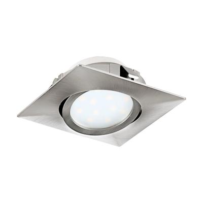 Eglo Led plafondspotPineda Square 6w - 3000K - 8,4cm nikkel - 95843