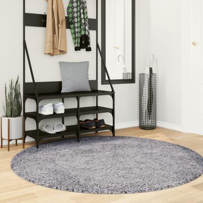 VidaXL Vloerkleed pamplona shaggy hoogpolig modern ø 160 cm blauw