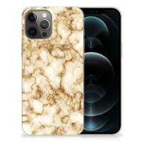 iPhone 12 Pro Max | TPU | Siliconen hoesje | Marmer Goud